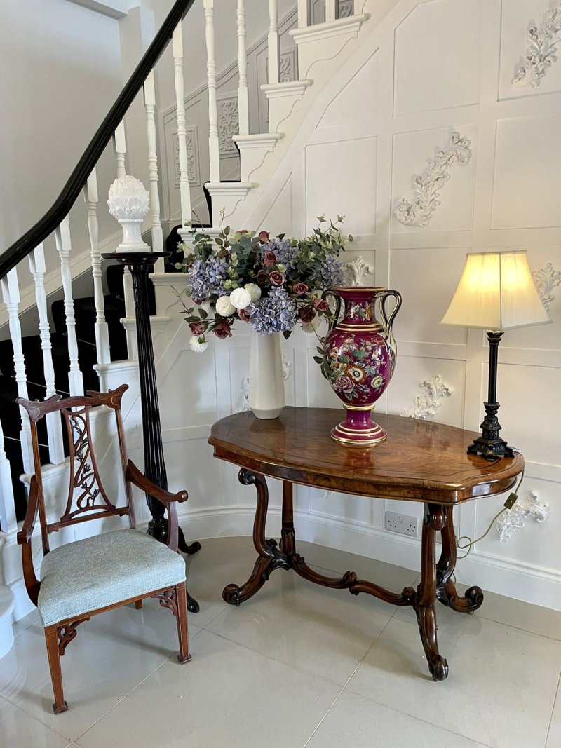 Exceptional Large Staffordshire Porcelaneous Twin Handled Vase - Image 3